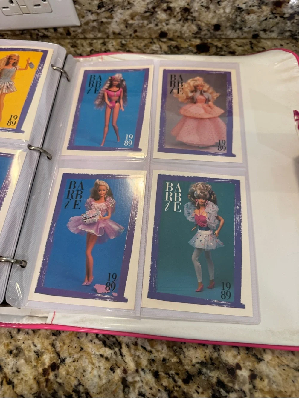Barbie trading card lot with album